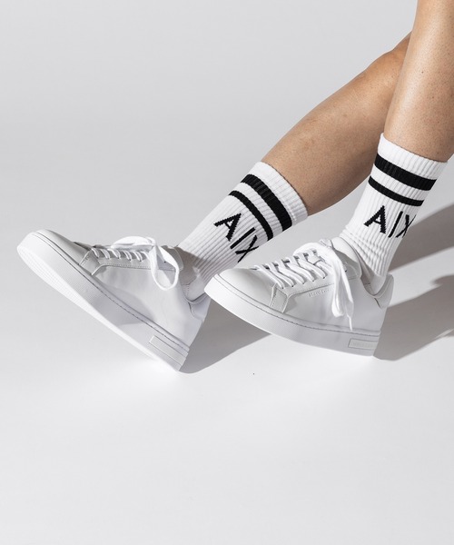 ARMANI EXCHANGE(アルマーニエクスチェンジ)の「【A|X アルマーニ エクスチェンジ】<オンライン限定>AXロゴ レースアップスニーカー(スニーカー・メンズ・ホワイト/ブラック・8.5/7.5/7/6.5/6/9.5/9/8/5.5)」の13枚目の写真