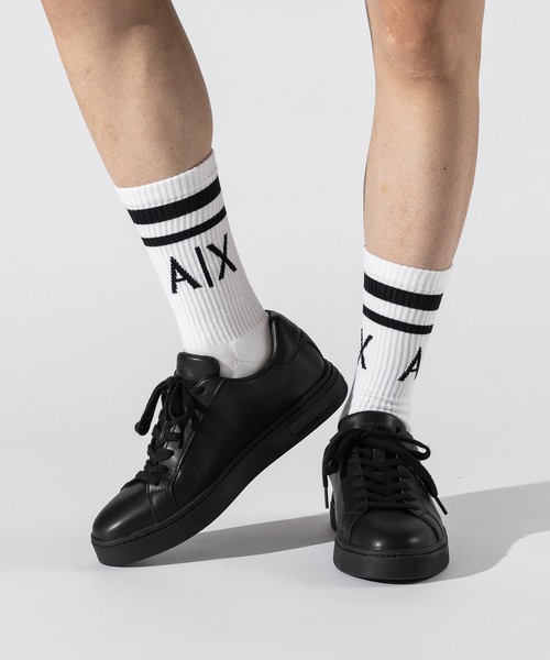 ARMANI EXCHANGE(アルマーニエクスチェンジ)の「【A|X アルマーニ エクスチェンジ】<オンライン限定>AXロゴ レースアップスニーカー(スニーカー・メンズ・ホワイト/ブラック・8.5/7.5/7/6.5/6/9.5/9/8/5.5)」の18枚目の写真