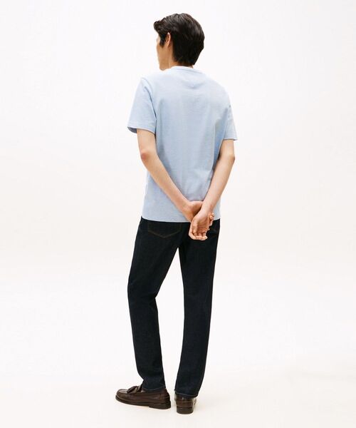 TOMMY HILFIGER(トミーヒルフィガー)の「ヒルフィガースクリプトTシャツ(Tシャツ/カットソー・メンズ・ホワイト/ブルー・LARGE/X-LARGE/SMALL/MEDIUM)」の5枚目の写真