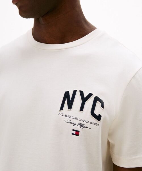 TOMMY HILFIGER(トミーヒルフィガー)の「ヒルフィガースクリプトTシャツ(Tシャツ/カットソー・メンズ・ホワイト/ブルー・LARGE/X-LARGE/SMALL/MEDIUM)」の7枚目の写真