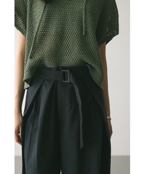 STYLEMIXER（スタイルミキサー）の「【大人気】ウエストデザインサイドラップパンツ（スラックス・レディース・ブラック/グレー/サックスブルー/ライトベージュ・SMALL/MEDIUM）」の19枚目の写真