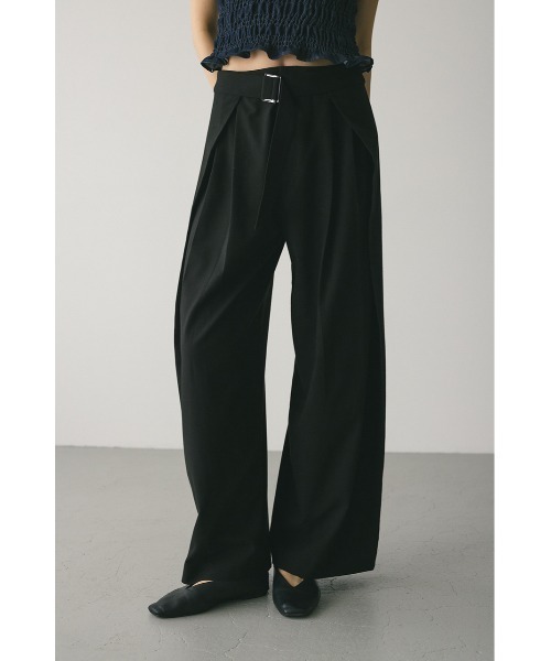 STYLEMIXER（スタイルミキサー）の「【大人気】ウエストデザインサイドラップパンツ（スラックス・レディース・ブラック/グレー/サックスブルー/ライトベージュ・SMALL/MEDIUM）」の8枚目の写真