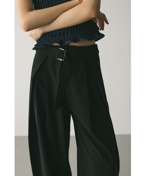 STYLEMIXER（スタイルミキサー）の「【大人気】ウエストデザインサイドラップパンツ（スラックス・レディース・ブラック/グレー/サックスブルー/ライトベージュ・SMALL/MEDIUM）」の11枚目の写真