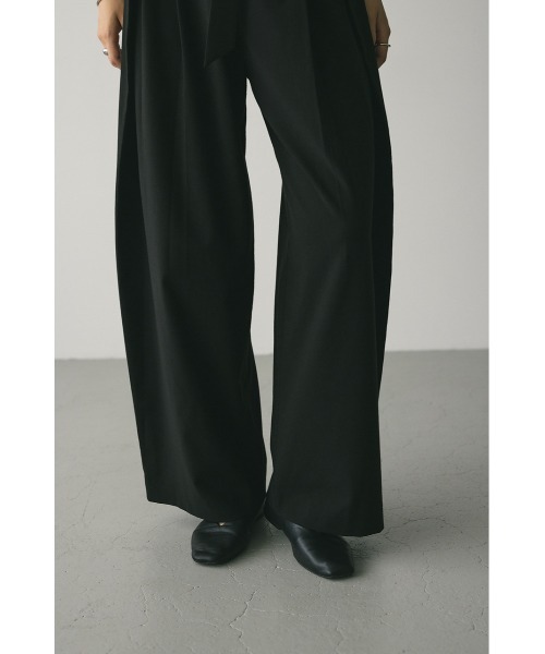 STYLEMIXER（スタイルミキサー）の「【大人気】ウエストデザインサイドラップパンツ（スラックス・レディース・ブラック/グレー/サックスブルー/ライトベージュ・SMALL/MEDIUM）」の12枚目の写真