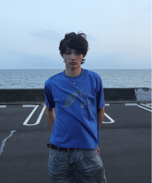 HTH(エイチティーエイチ)の「key chain print Tee(Tシャツ/カットソー・レディース・アクア/イエロー/ふじ色系・フリー)」の11枚目の写真