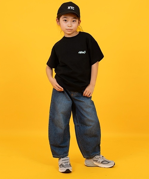 GLAZOS(グラソス)の「【SKIT0LY】デニム・ワイドカーブパンツ(デニムパンツ・キッズ・ライトブルー/ダークブルー・140cm/130cm/120cm/110cm/100cm)」の5枚目の写真