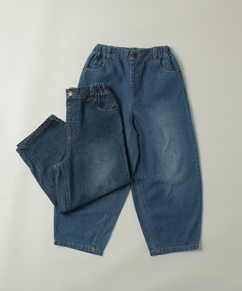 GLAZOS(グラソス)の「【SKIT0LY】デニム・ワイドカーブパンツ(デニムパンツ・キッズ・ライトブルー/ダークブルー・140cm/130cm/120cm/110cm/100cm)」の10枚目の写真