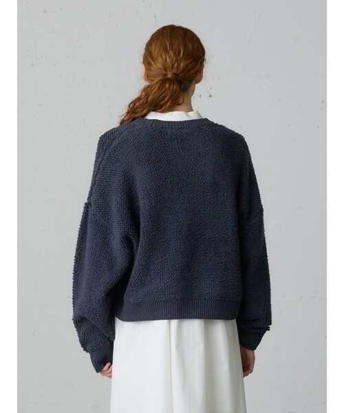 MidiUmi（ミディウミ）の「MidiUmi パイルボアニットプルオーバー（ニット/セーター・レディース・ネイビー/ブラウン/チャコールグレー・FREE）」の10枚目の写真