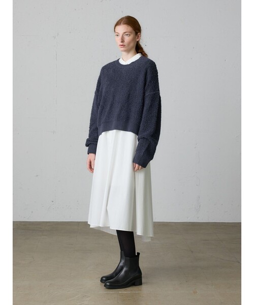 MidiUmi（ミディウミ）の「MidiUmi パイルボアニットプルオーバー（ニット/セーター・レディース・ネイビー/ブラウン/チャコールグレー・FREE）」の13枚目の写真