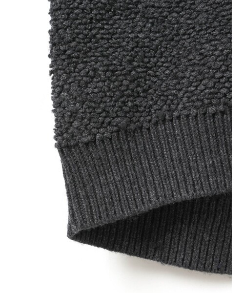 MidiUmi（ミディウミ）の「MidiUmi パイルボアニットプルオーバー（ニット/セーター・レディース・ネイビー/ブラウン/チャコールグレー・FREE）」の19枚目の写真