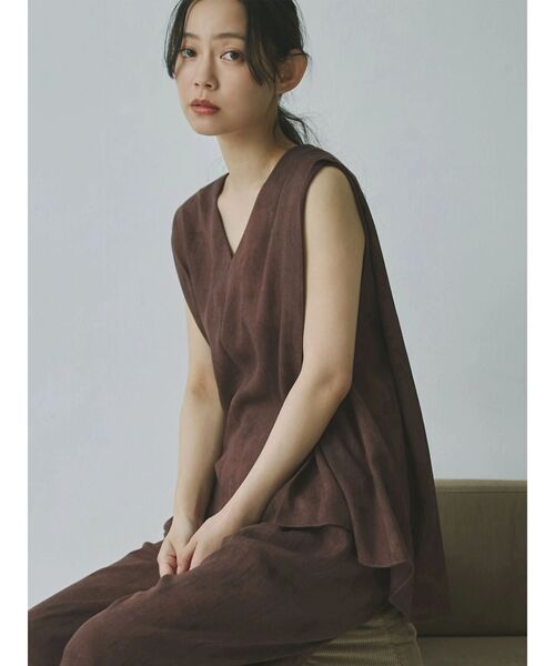 TONAL(トーナル)の「ニュアンス柄ワイドパンツ(その他パンツ・レディース・グレー/ブラウン・MEDIUM)」の9枚目の写真
