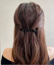 Port（ポート）の「【 Port / ポート 】 前髪・編み込みアレンジに♪ ベルベットヘアクリップ ( 3本セット ) #（バレッタ/ヘアクリップ・キッズ）」