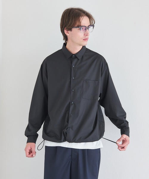 セール】【MAISON CLUB】Polyester Nylon Coach Shirt Jacket KKP