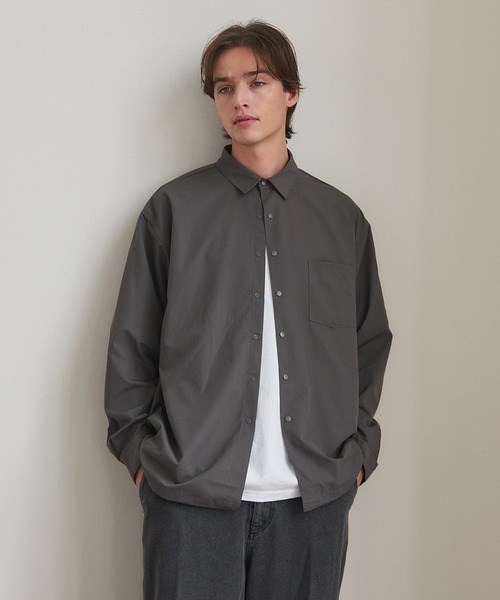 MAISON CLUB(メゾンクラブ)の「【MAISON CLUB】Polyester Nylon Coach Shirt Jacket KKP/ ポリエステルナイロンコーチジャケット(ブルゾン・メンズ・ホワイト/グレー/ブラック・L/M)」の17枚目の写真