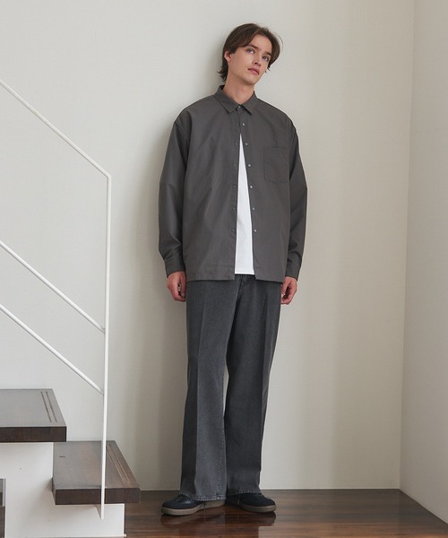 MAISON CLUB(メゾンクラブ)の「【MAISON CLUB】Polyester Nylon Coach Shirt Jacket KKP/ ポリエステルナイロンコーチジャケット(ブルゾン・メンズ・ホワイト/グレー/ブラック・L/M)」の18枚目の写真