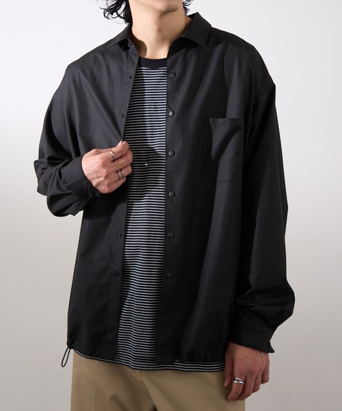セール】【MAISON CLUB】Polyester Nylon Coach Shirt Jacket KKP