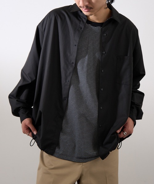 セール】【MAISON CLUB】Polyester Nylon Coach Shirt Jacket KKP