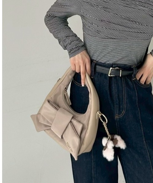 リボンパデットバッグ　フレアイディー セール】リボンパデットバッグ（ショルダーバッグ）｜FRAY I.D（フレイ