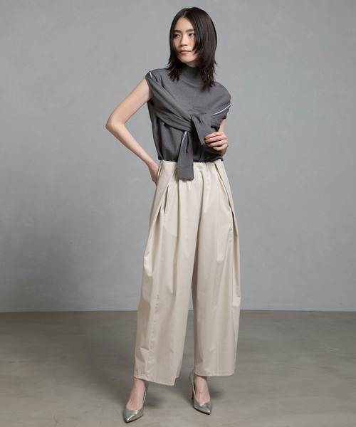 MARECHAL TERRE（マルシャルテル）の「【UV機能付き】タックギャザーセミワイドパンツ（その他パンツ・レディース・チャコールグレー/キャメル/カーキ/ライトベージュ/ブラック・LARGE/MEDIUM/SMALL）」の22枚目の写真
