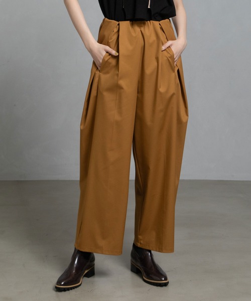 MARECHAL TERRE（マルシャルテル）の「【UV機能付き】タックギャザーセミワイドパンツ（その他パンツ・レディース・チャコールグレー/キャメル/カーキ/ライトベージュ/ブラック・LARGE/MEDIUM/SMALL）」の6枚目の写真