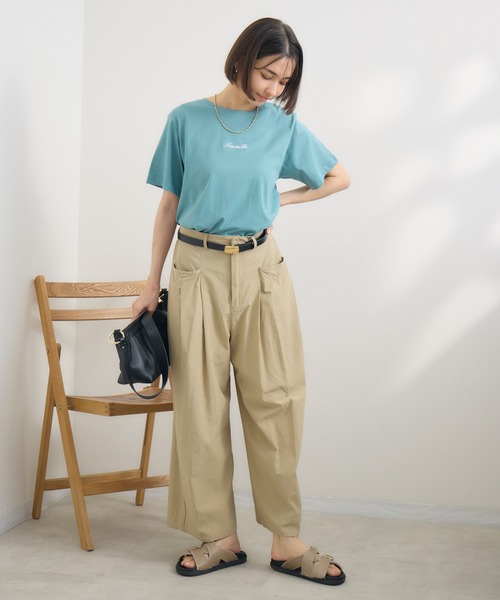 KATHARINE ROSS(キャサリンロス)の「【PILLINI/ピリーニ】【COOL/洗濯機洗い可】USAコットン Merveille.Tシャツ(Tシャツ/カットソー・レディース・ミント/グレイッシュベージュ・MEDIUM)」の6枚目の写真