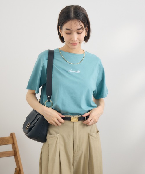 KATHARINE ROSS(キャサリンロス)の「【PILLINI/ピリーニ】【COOL/洗濯機洗い可】USAコットン Merveille.Tシャツ(Tシャツ/カットソー・レディース・ミント/グレイッシュベージュ・MEDIUM)」の8枚目の写真