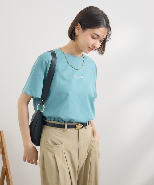 KATHARINE ROSS(キャサリンロス)の「【PILLINI/ピリーニ】【COOL/洗濯機洗い可】USAコットン Merveille.Tシャツ(Tシャツ/カットソー・レディース・ミント/グレイッシュベージュ・MEDIUM)」の9枚目の写真