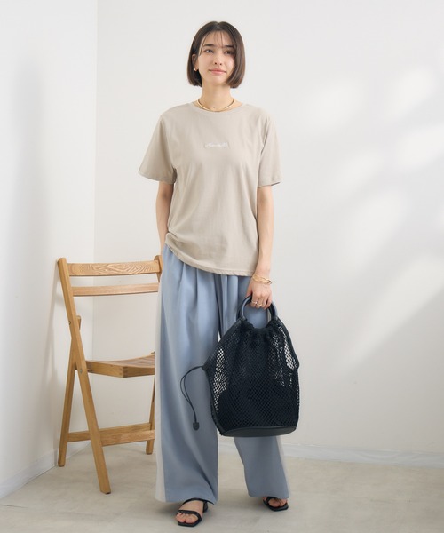 KATHARINE ROSS(キャサリンロス)の「【PILLINI/ピリーニ】【COOL/洗濯機洗い可】USAコットン Merveille.Tシャツ(Tシャツ/カットソー・レディース・ミント/グレイッシュベージュ・MEDIUM)」の11枚目の写真