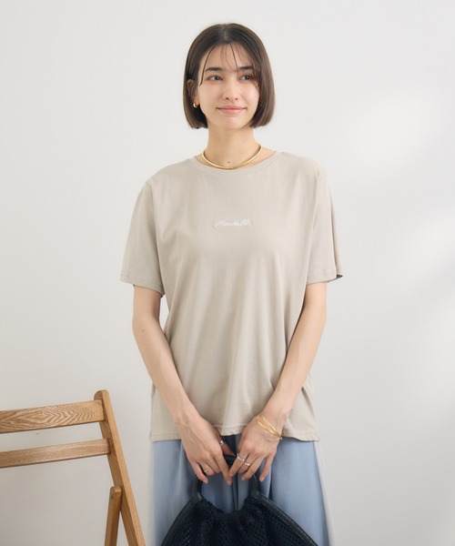 KATHARINE ROSS(キャサリンロス)の「【PILLINI/ピリーニ】【COOL/洗濯機洗い可】USAコットン Merveille.Tシャツ(Tシャツ/カットソー・レディース・ミント/グレイッシュベージュ・MEDIUM)」の15枚目の写真