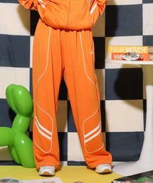 タッチエアロ　オレンジ黒グラフィック スウェットパンツ スウェットパンツ（オレンジ/橙色系・無地）ファッション通販
