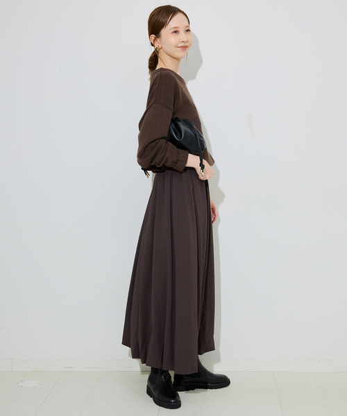 SLOBE IENA（スローブイエナ）の「刺しゅうロゴニット（ニット/セーター・レディース・チャコールグレー/ブラウン・FREE）」の13枚目の写真
