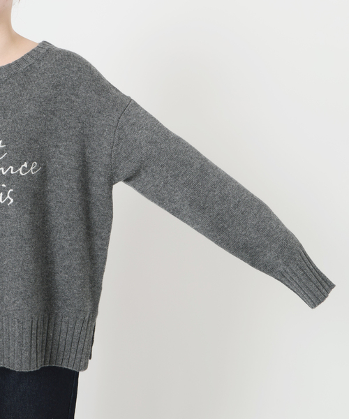 刺しゅうロゴニット（ニット/セーター）｜SLOBE IENA（スローブイエナ