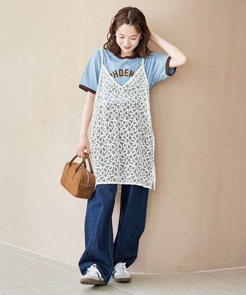 coen（コーエン）の「レースキャミソールワンピース（ワンピース・レディース・オフホワイト/ブラック・FREE）」の22枚目の写真