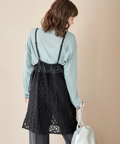 coen（コーエン）の「レースキャミソールワンピース（ワンピース・レディース・オフホワイト/ブラック・FREE）」の9枚目の写真