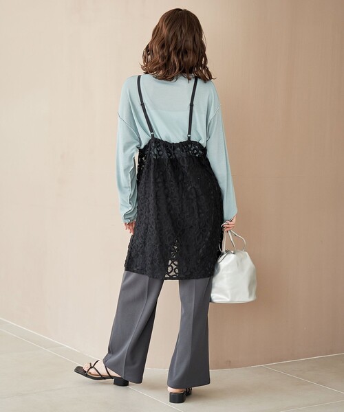 coen（コーエン）の「レースキャミソールワンピース（ワンピース・レディース・オフホワイト/ブラック・FREE）」の12枚目の写真