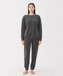 無印良品(ムジルシリョウヒン)の婦人 コットンベロア 長袖ルームウェアセット(ルームウェア/パジャマ)