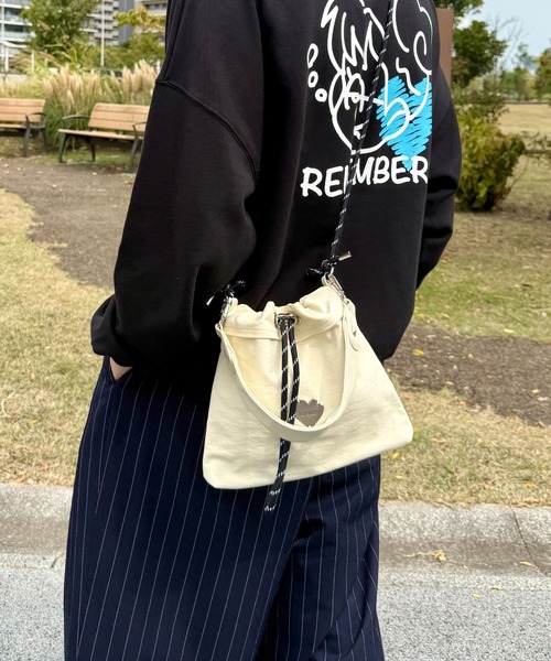 Remember.（リメンバー）の「2wayショルダー巾着バッグ（ショルダーバッグ・メンズ・ブラック/ブルー/ホワイト・FREE）」の19枚目の写真