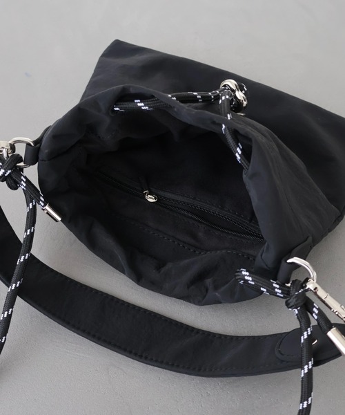 Remember.（リメンバー）の「2wayショルダー巾着バッグ（ショルダーバッグ・メンズ・ブラック/ブルー/ホワイト・FREE）」の12枚目の写真