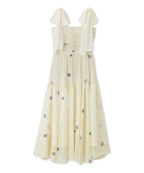 SNIDEL スナイデル フラワープリントショルダーリボン ワンピース フラワープリントショルダーリボンワンピース(ワンピース