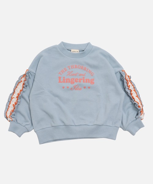 JAM & LINK（ジャムアンドリンク）の「袖フリル 裏毛トレーナー（スウェット・キッズ・ピンク/オートミール/サックスブルー/ライトイエロー・130/120/110/100/160/150/140）」の11枚目の写真