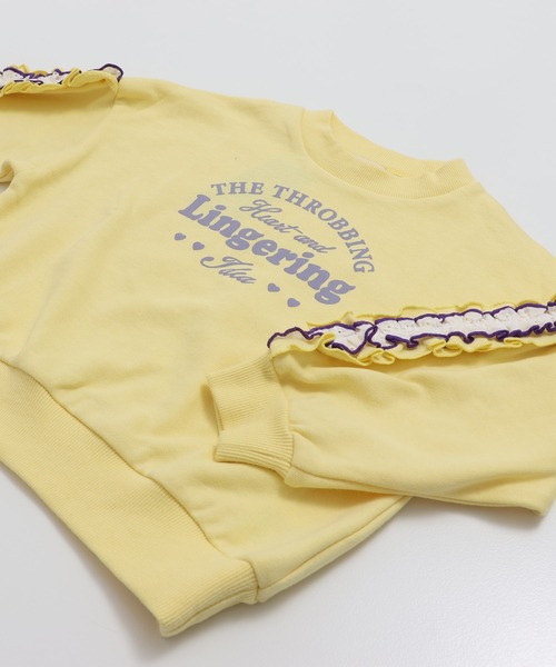 JAM & LINK（ジャムアンドリンク）の「袖フリル 裏毛トレーナー（スウェット・キッズ・ピンク/オートミール/サックスブルー/ライトイエロー・130/120/110/100/160/150/140）」の22枚目の写真