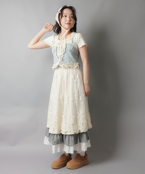 SPINNS（スピンズ）の「ニットバブーシュカ/メッシュ編み（その他ヘアアクセサリー・レディース・アイボリー・ONESIZE）」の7枚目の写真