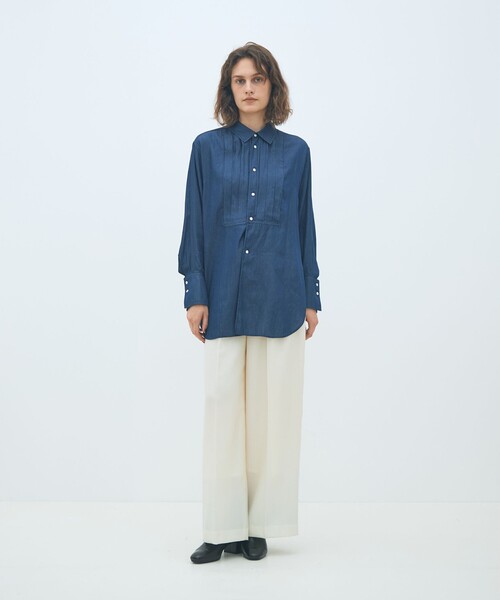 MACPHEE（マカフィー）の「ライトデニム チュニックシャツ（シャツ 