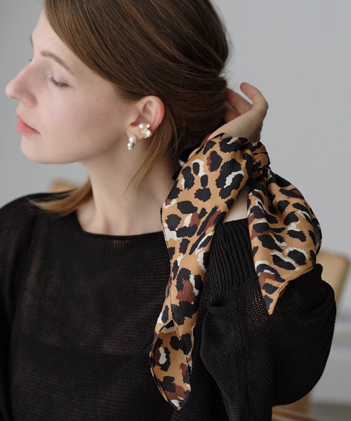 ZAKKA-BOX(ザッカボックス)の「レオパードスカーフ(バンダナ/スカーフ・レディース・グレー系その他/ベージュ系その他・FREE)」の9枚目の写真