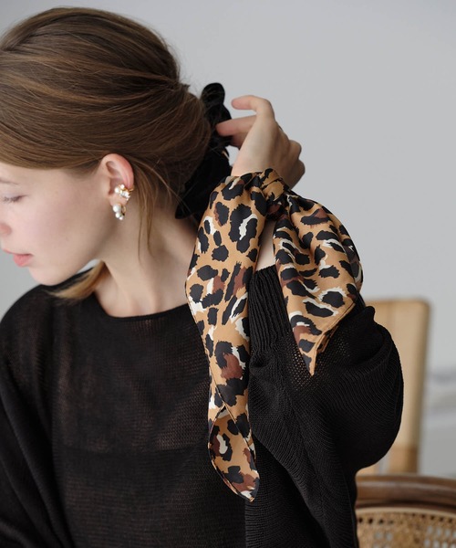 ZAKKA-BOX(ザッカボックス)の「レオパードスカーフ(バンダナ/スカーフ・レディース・グレー系その他/ベージュ系その他・FREE)」の10枚目の写真