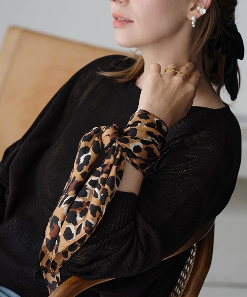 ZAKKA-BOX(ザッカボックス)の「レオパードスカーフ(バンダナ/スカーフ・レディース・グレー系その他/ベージュ系その他・FREE)」の11枚目の写真