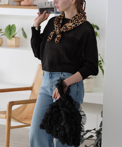 ZAKKA-BOX(ザッカボックス)の「レオパードスカーフ(バンダナ/スカーフ・レディース・グレー系その他/ベージュ系その他・FREE)」の13枚目の写真