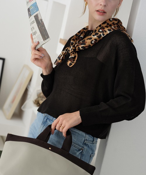 ZAKKA-BOX(ザッカボックス)の「レオパードスカーフ(バンダナ/スカーフ・レディース・グレー系その他/ベージュ系その他・FREE)」の14枚目の写真