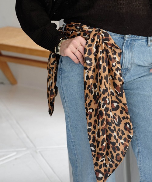 ZAKKA-BOX(ザッカボックス)の「レオパードスカーフ(バンダナ/スカーフ・レディース・グレー系その他/ベージュ系その他・FREE)」の21枚目の写真