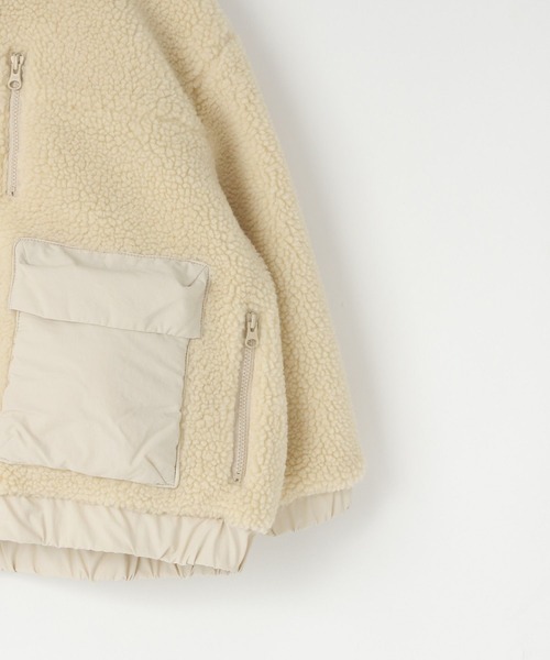 LOWRYS FARM（ローリーズファーム）の「エアサーマルボアブルゾン　491287（ブルゾン・キッズ・アイボリー/チャコールグレー/ブラウン・110cm/120cm/130cm/140cm/150cm）」の6枚目の写真